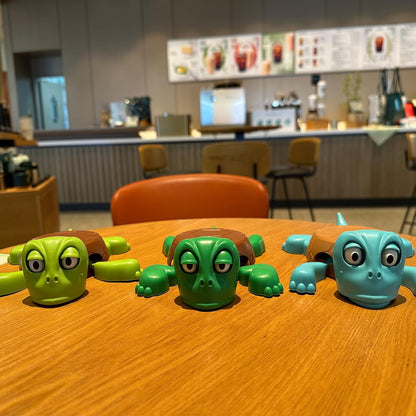 🔥Funny Turtle Coaster & Cup Holder, Moving Limbs, Cute Home Decor Gift