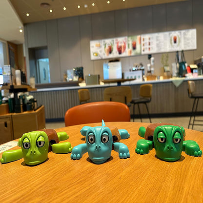 🔥Funny Turtle Coaster & Cup Holder, Moving Limbs, Cute Home Decor Gift