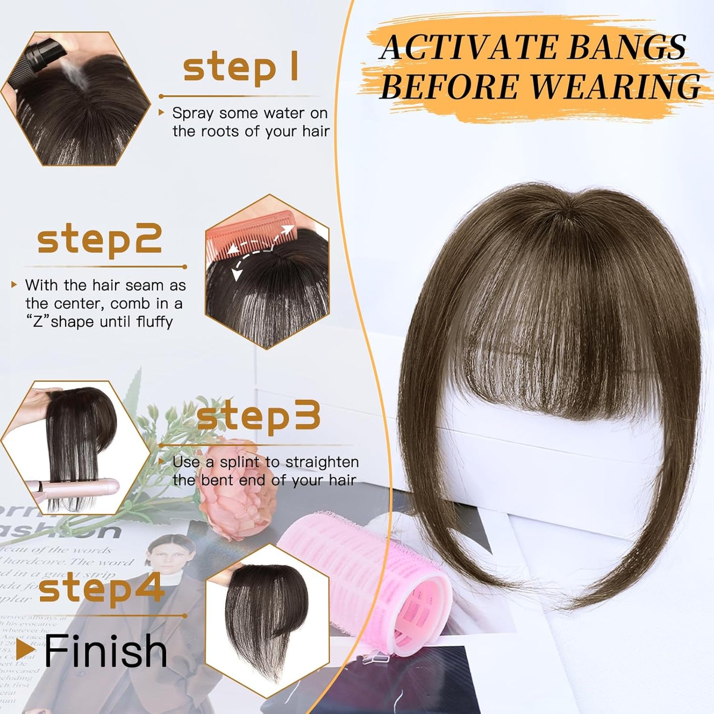 Clip-In Wispy Bangs