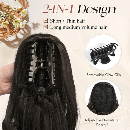 Claw Clip Curly Ponytail