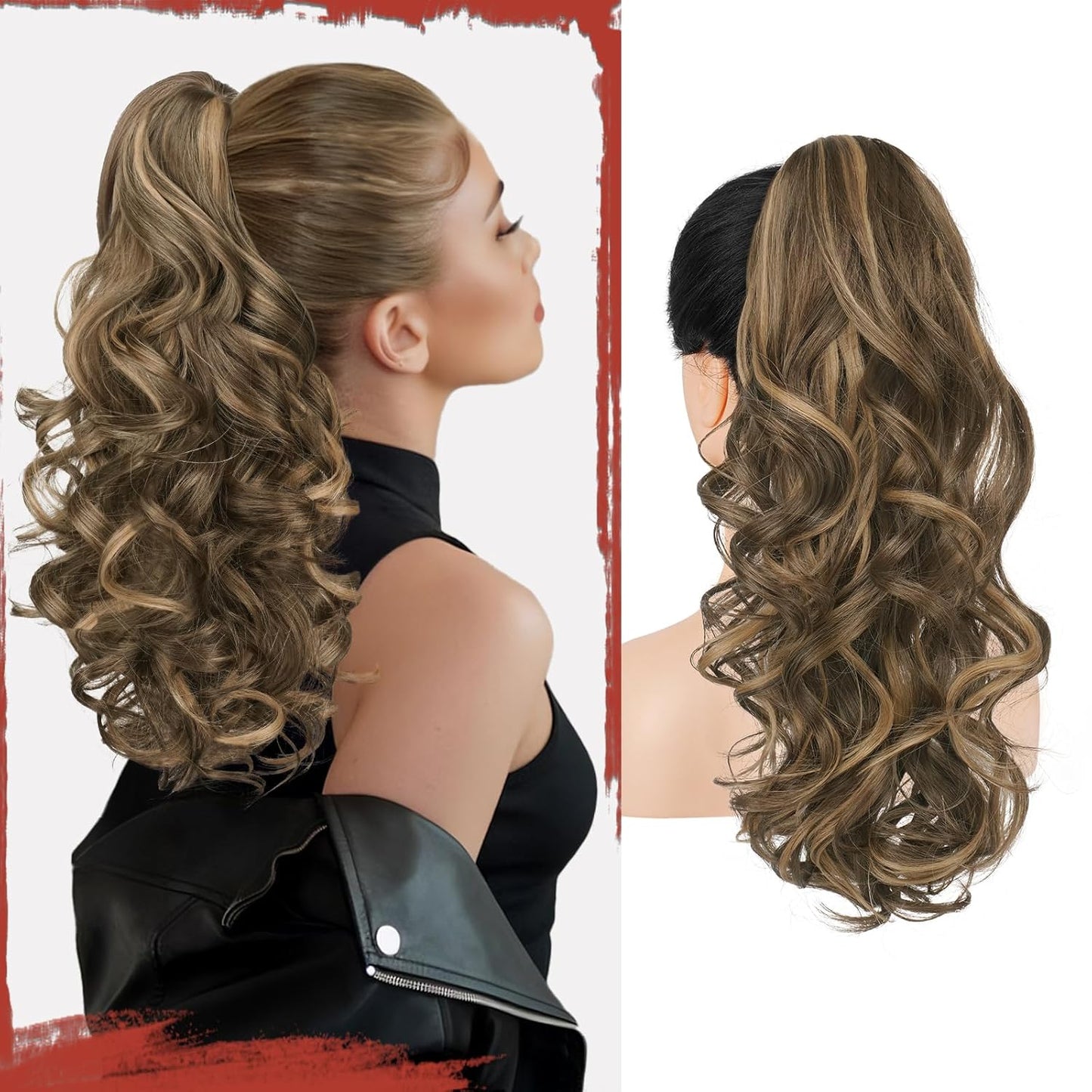 Claw Clip Curly Ponytail