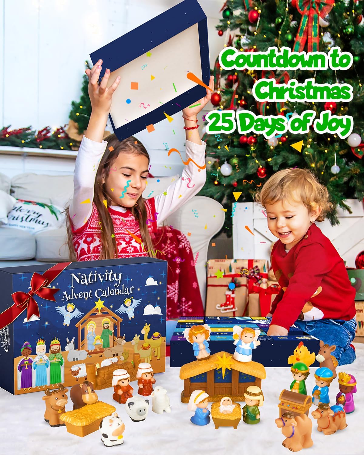 🏆#1 Bestselling - 2025 Nativity Advent Calendar (25pcs) 💯NONTOXIC & ODORLESS