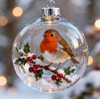 ✨Nature’s Birds Crystal Glass Ornament Set – Hummingbird & Cardinal Christmas Decor 🎄 Special First Order Discount!