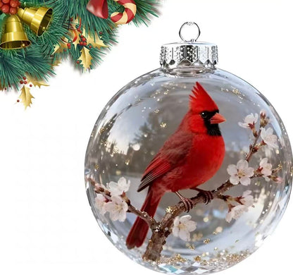 ✨Nature’s Birds Crystal Glass Ornament Set – Hummingbird & Cardinal Christmas Decor 🎄 Special First Order Discount!