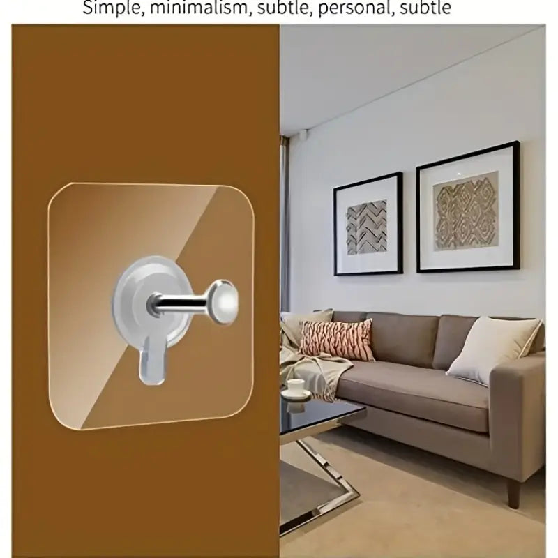 No-Trace Clear Hooks – Heavy Duty & Invisible🔥